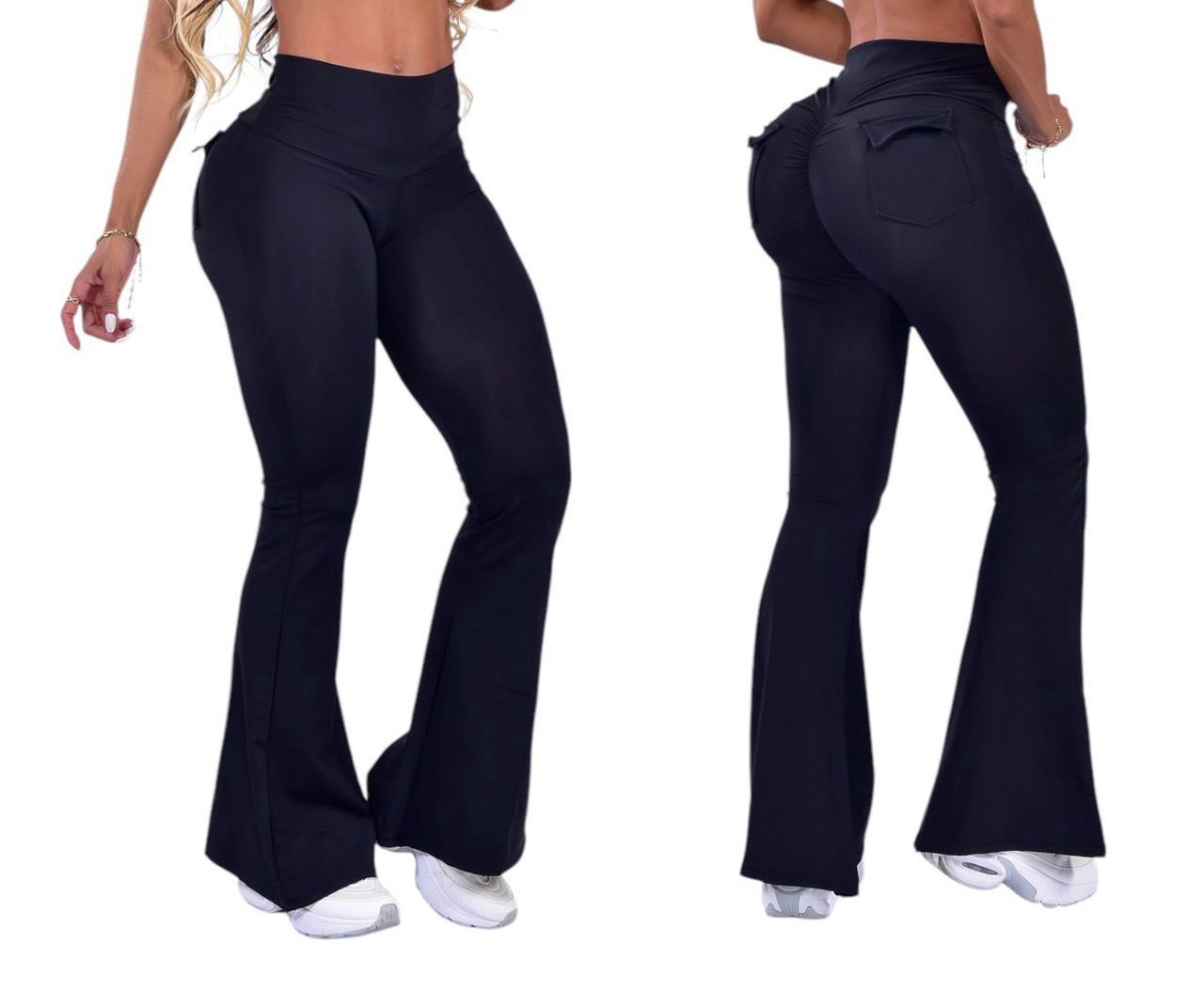 PANTALÓN BOTA CAMPANA CON BOLSILLOS