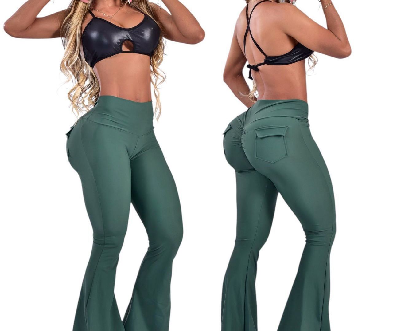 PANTALÓN BOTA CAMPANA CON BOLSILLOS
