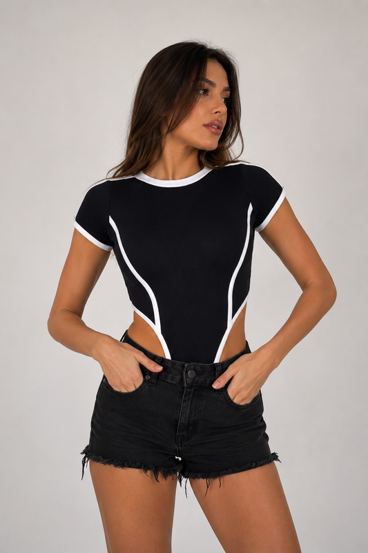 BODY MANGA CORTA COSTILLERO TIPO AMERICANO Ref. 298