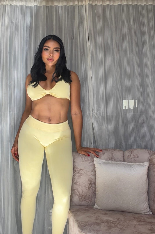SET DE LEGGINS DOBLE PUSH Y TOP PREMIUM REF 3057 - 6041