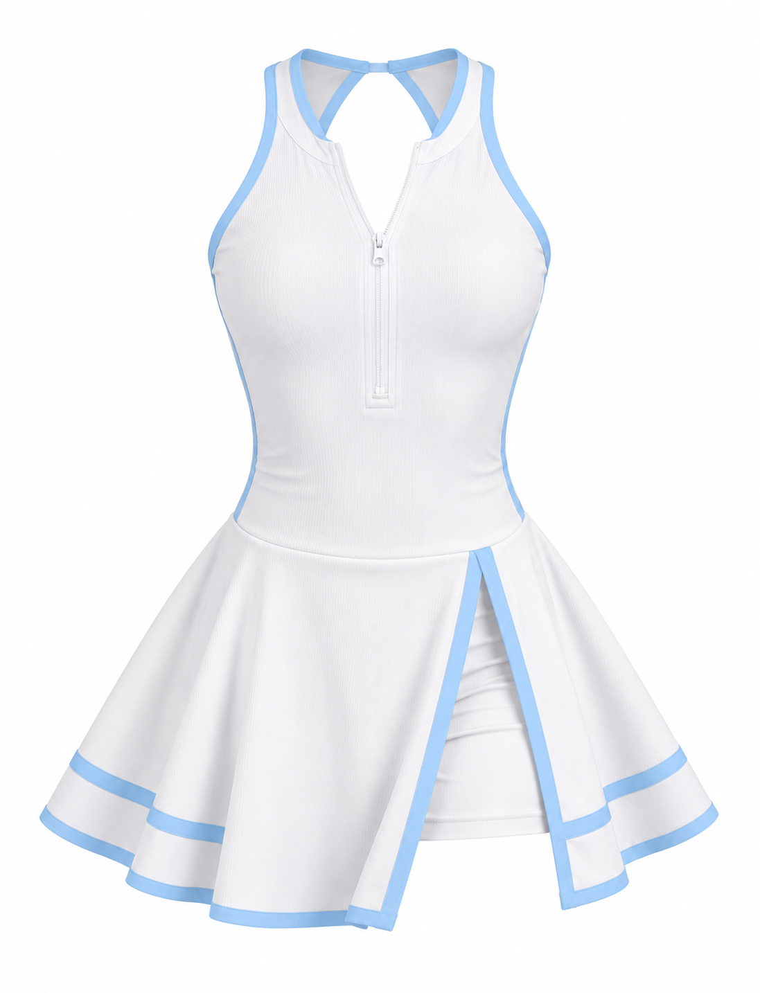 VESTIDO CON CREMALLERA Y SESGO NACIONAL  Ref. 6503
