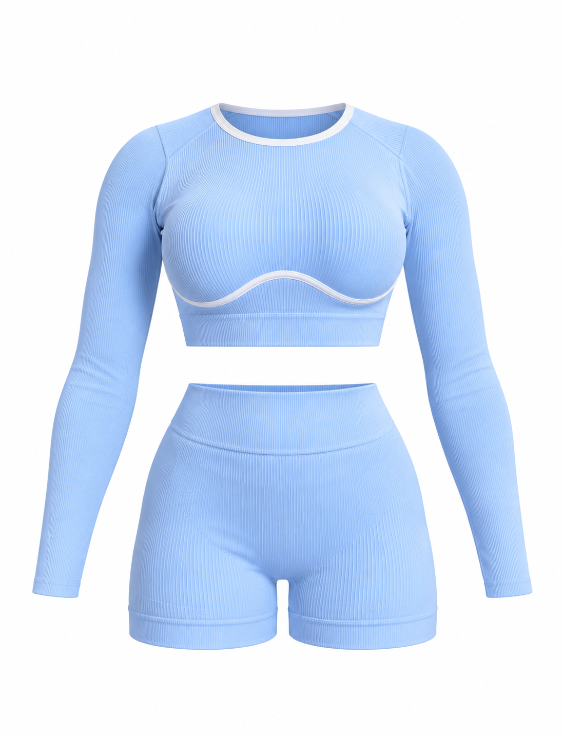 SET DE SHORT CON DOBLE REALCE Y BUZO SESGO NACIONAL Ref. Top 3068 Ref. Short 200