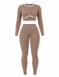 SET DE LEGGINS CON REALCE Y BUZO CON SESGO  Ref. Leggins 600  Ref. Buzo 3068