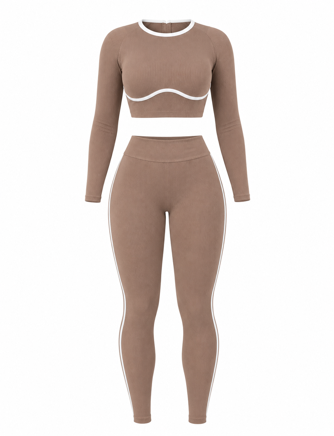 SET DE LEGGINS CON REALCE Y BUZO CON SESGO  Ref. Leggins 600  Ref. Buzo 3068