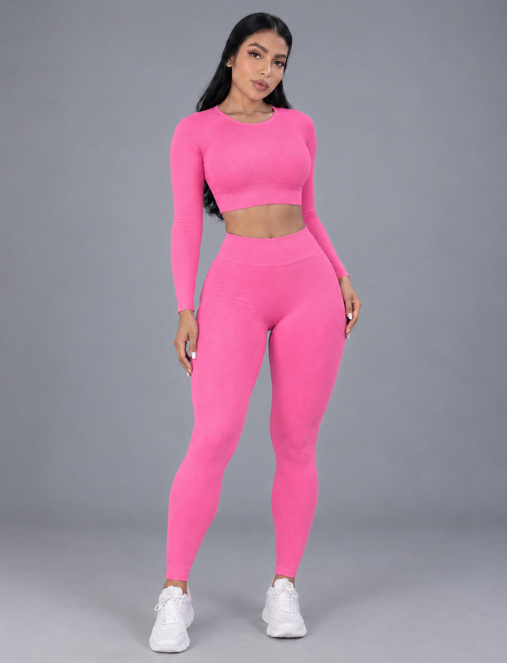 SET DE LEGGINS CON DOBLE REALCE Y BUZO CORTO NACIONAL  Ref. Buzo 306 Ref. Leggins 600