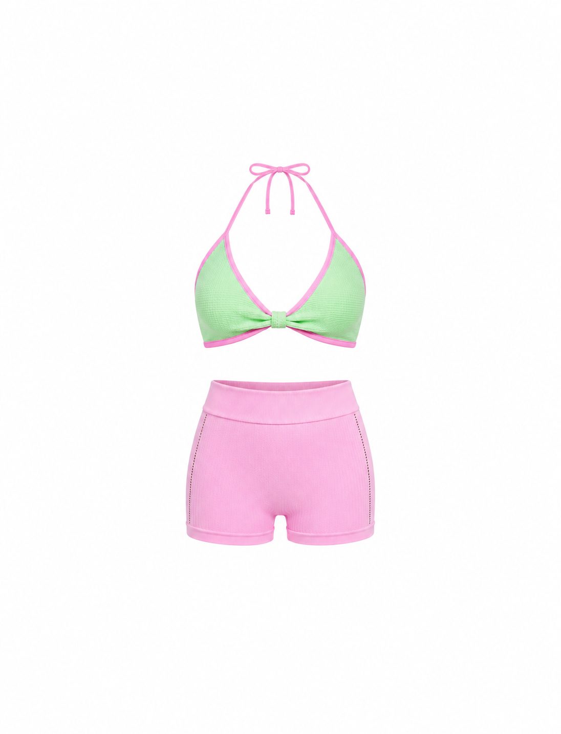 SET SHORT DOBLE REALCE Y TOP NACIONAL TELA GALLETA  Ref. Short 211 – Top 3102