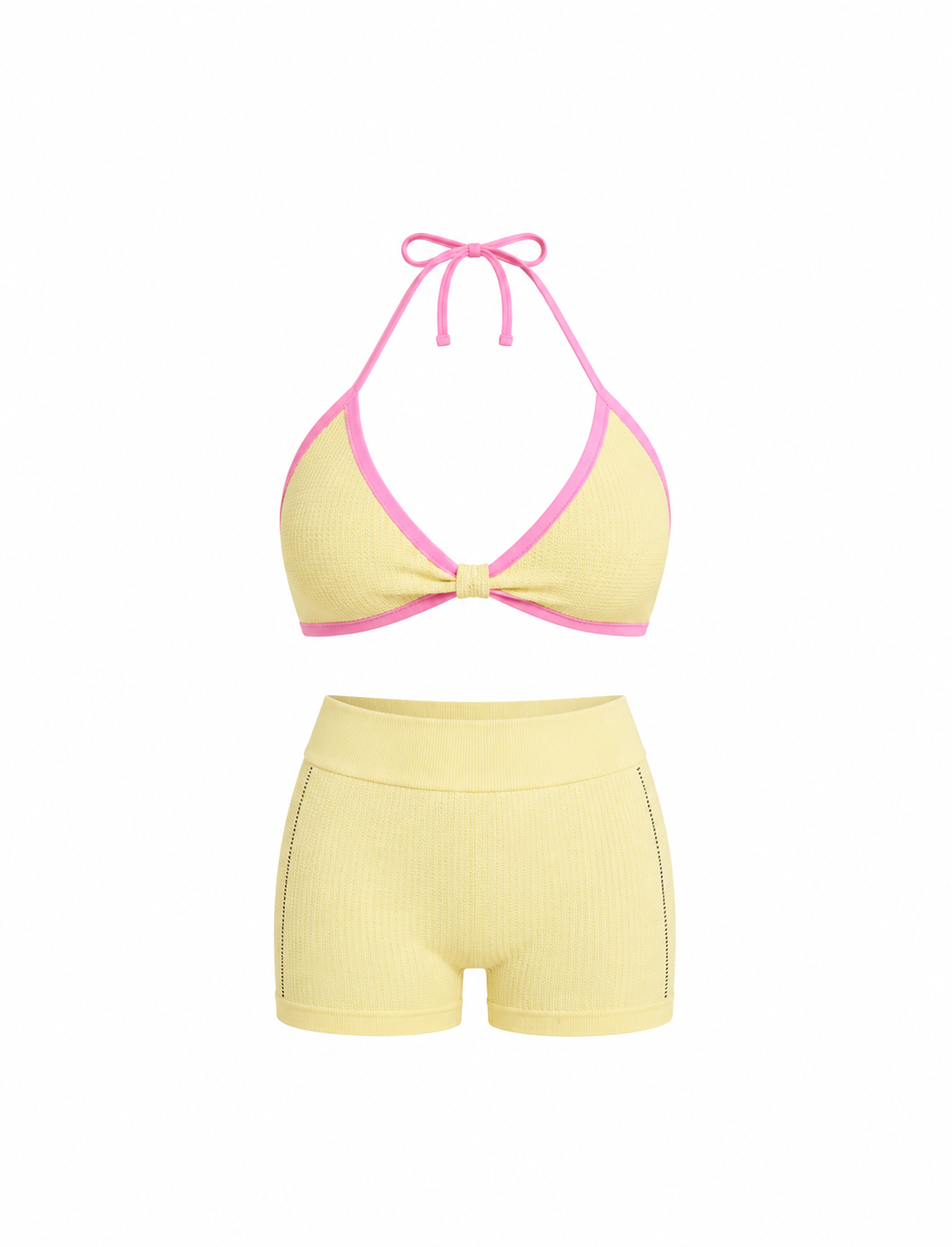 SET SHORT DOBLE REALCE Y TOP NACIONAL TELA GALLETA  Ref. Short 211 – Top 3102