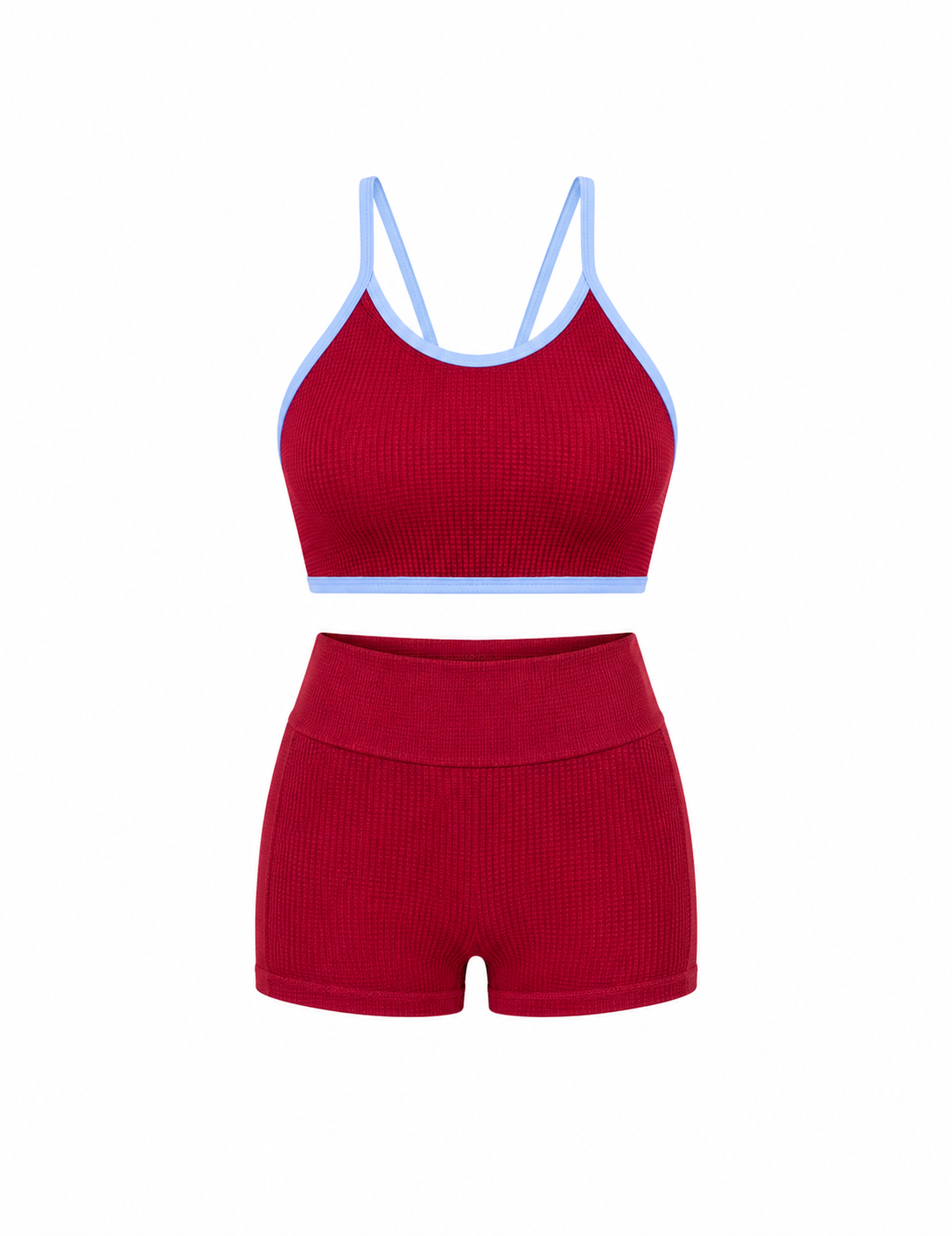 SET SHORT DOBLE REALCE Y TOP NACIONAL TELA GALLETA  Ref. Short 210 – Top 3103