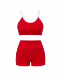 SET SHORT DOBLE REALCE Y TOP NACIONAL TELA GALLETA  Ref. Short 210 – Top 3103