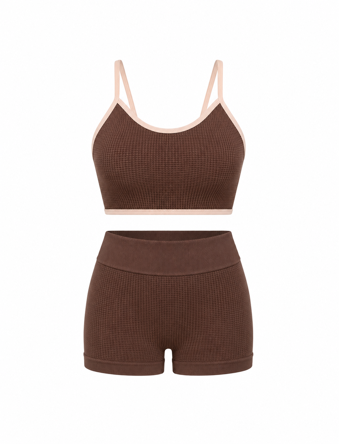 SET SHORT DOBLE REALCE Y TOP NACIONAL TELA GALLETA  Ref. Short 210 – Top 3103
