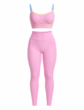 SET LEGGINS DOBLE REALCE Y TOP NACIONAL TELA GALLETA  Ref. Leggins 6007 – Top 3105