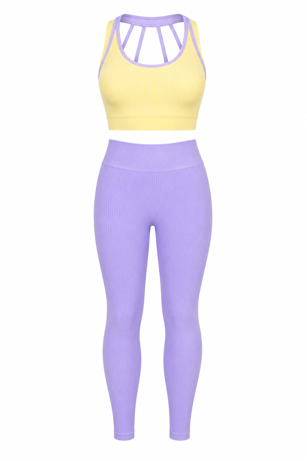 SET LEGGINS DOBLE REALCE Y TOP NACIONAL TELA GALLETA  Ref. Leggins 6007 – Top 3104