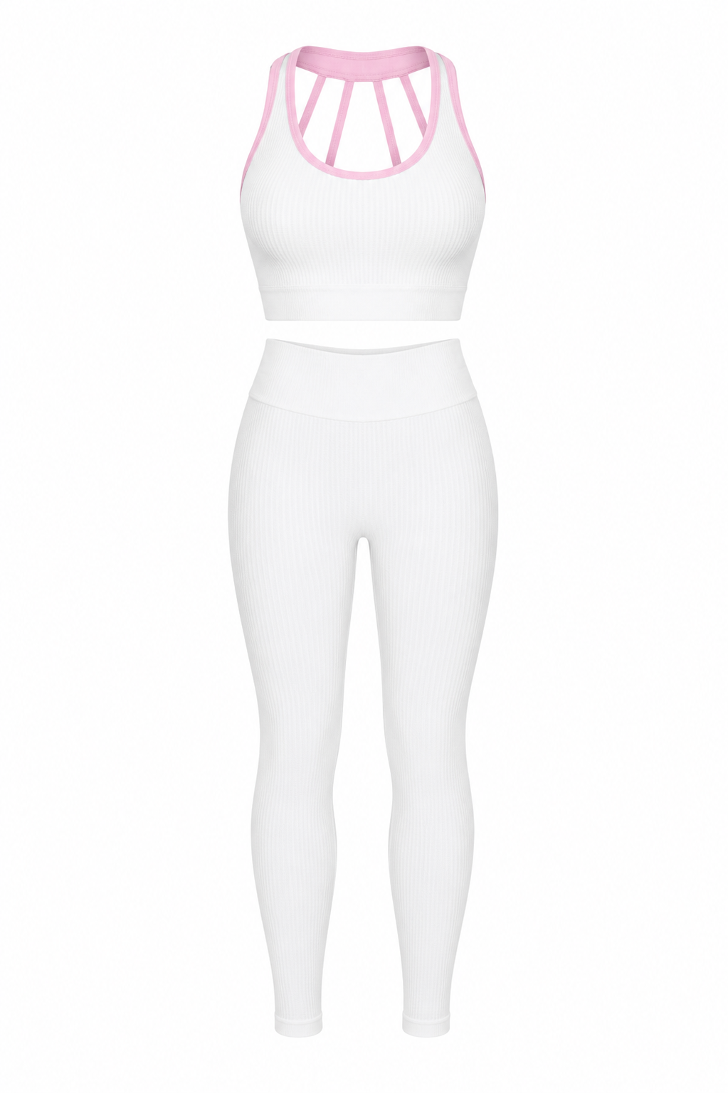 SET LEGGINS DOBLE REALCE Y TOP NACIONAL TELA GALLETA  Ref. Leggins 6007 – Top 3104