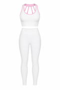SET LEGGINS DOBLE REALCE Y TOP NACIONAL TELA GALLETA  Ref. Leggins 6007 – Top 3104