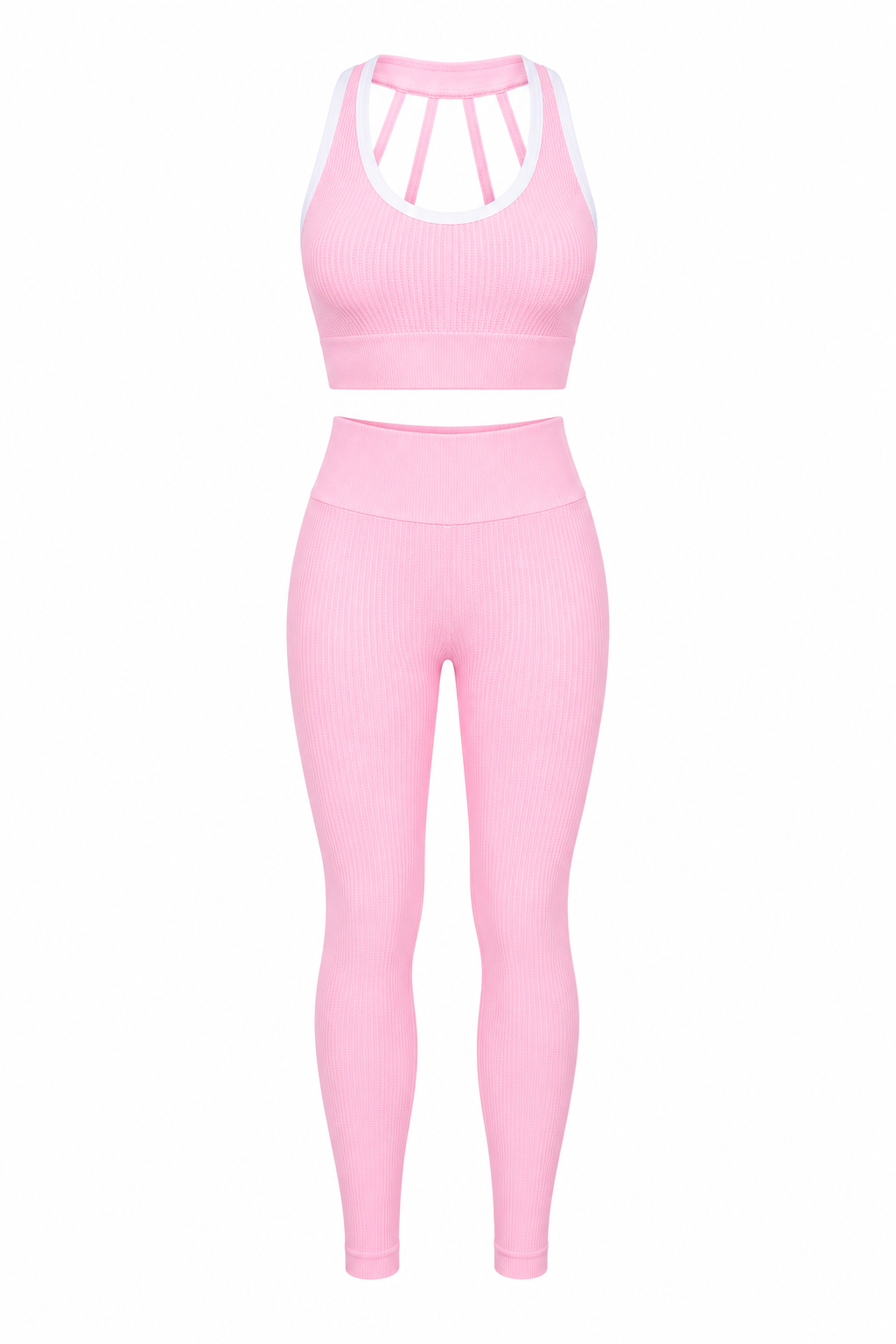 SET LEGGINS DOBLE REALCE Y TOP NACIONAL TELA GALLETA  Ref. Leggins 6007 – Top 3104
