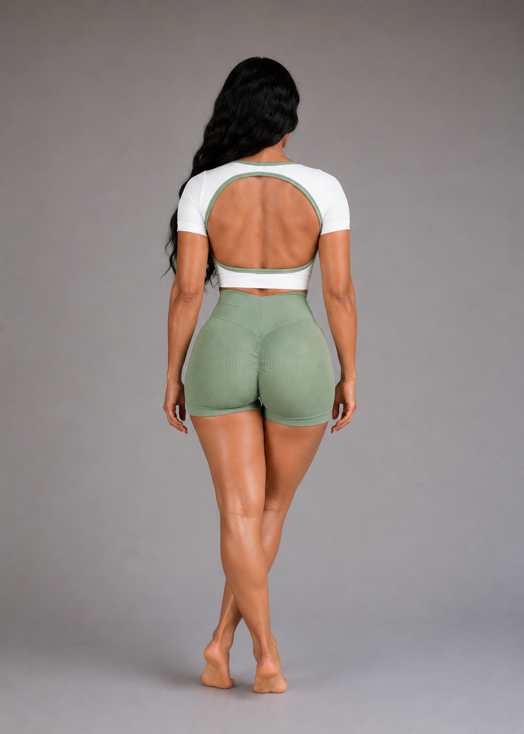 SET SHORT DOBLE REALCE Y CAMISETA NACIONAL TELA GALLETA  Ref. Short 210 – Top 3043