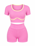 SET SHORT DOBLE REALCE Y CAMISETA NACIONAL TELA GALLETA  Ref. Short 210 – Top 3043