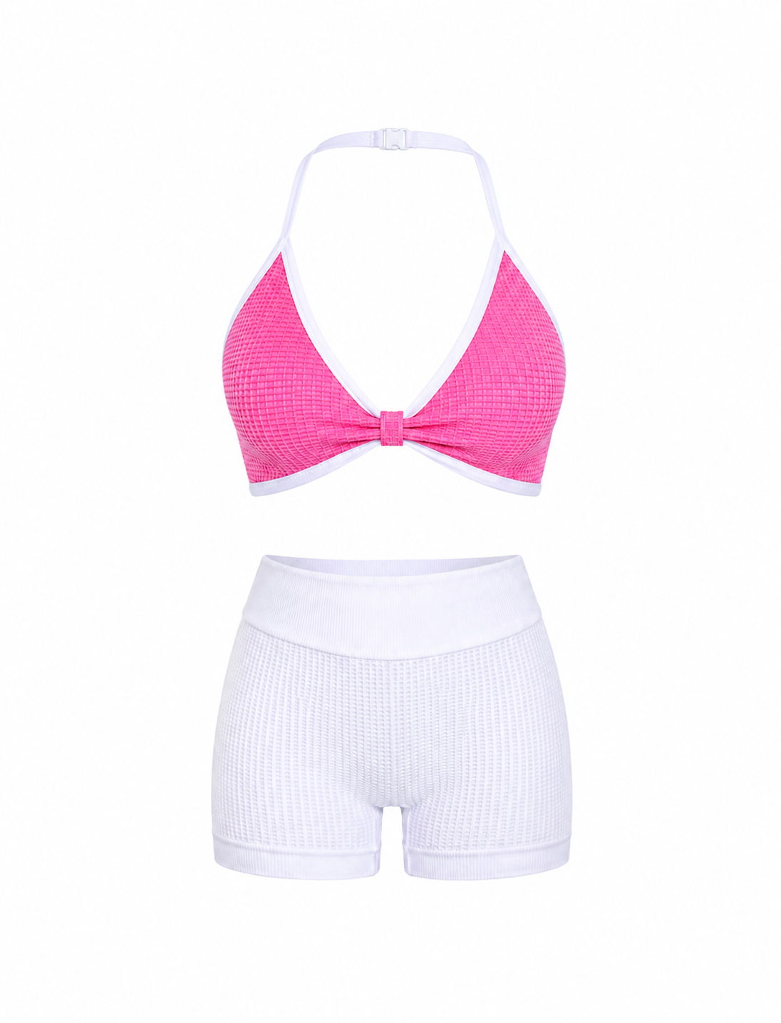 SET SHORT DOBLE REALCE Y TOP NACIONAL TELA GALLETA  Ref. Short 210 – Top 3102