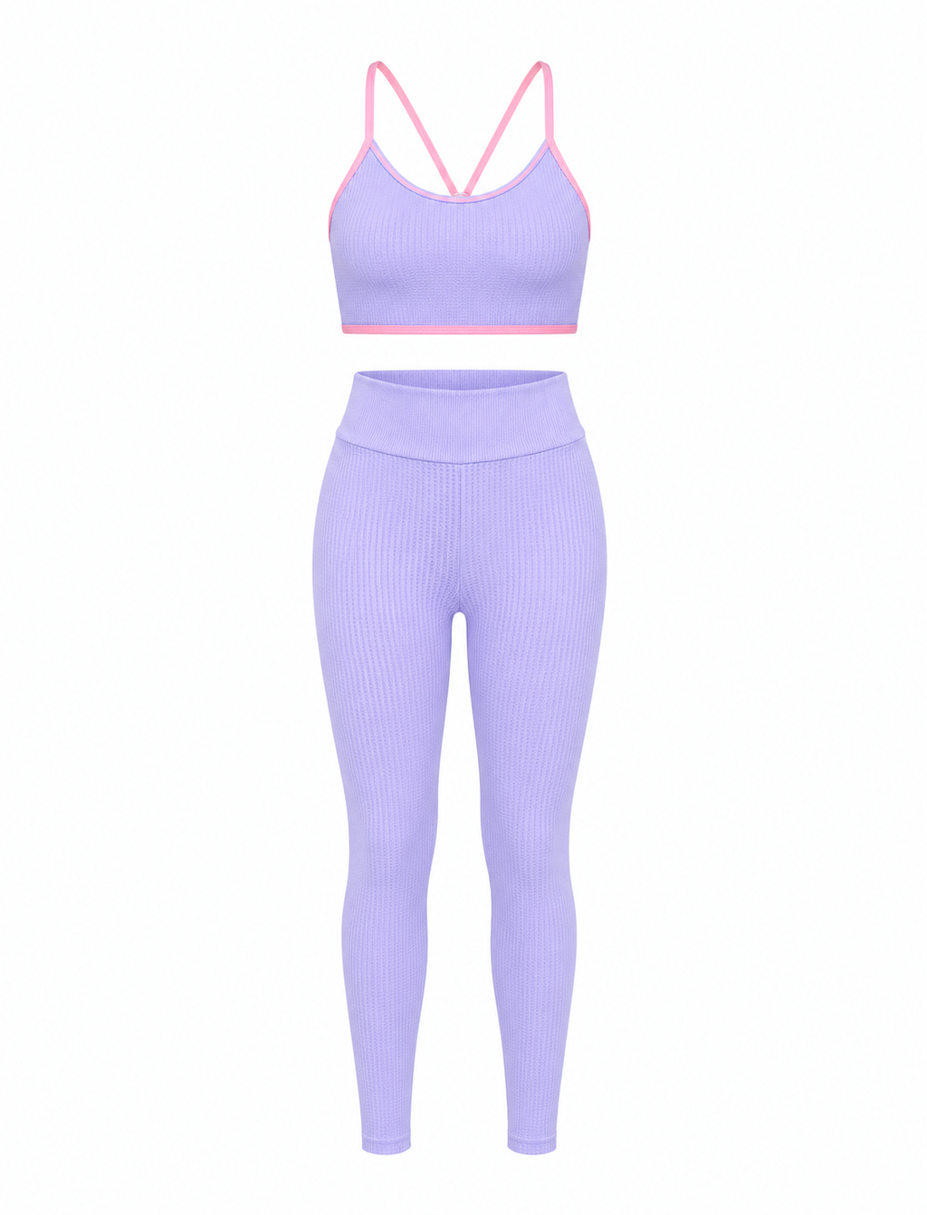 SET LEGGINS DOBLE REALCE Y TOP NACIONAL TELA GALLETA  Ref. Leggins 6007 – Top 3103