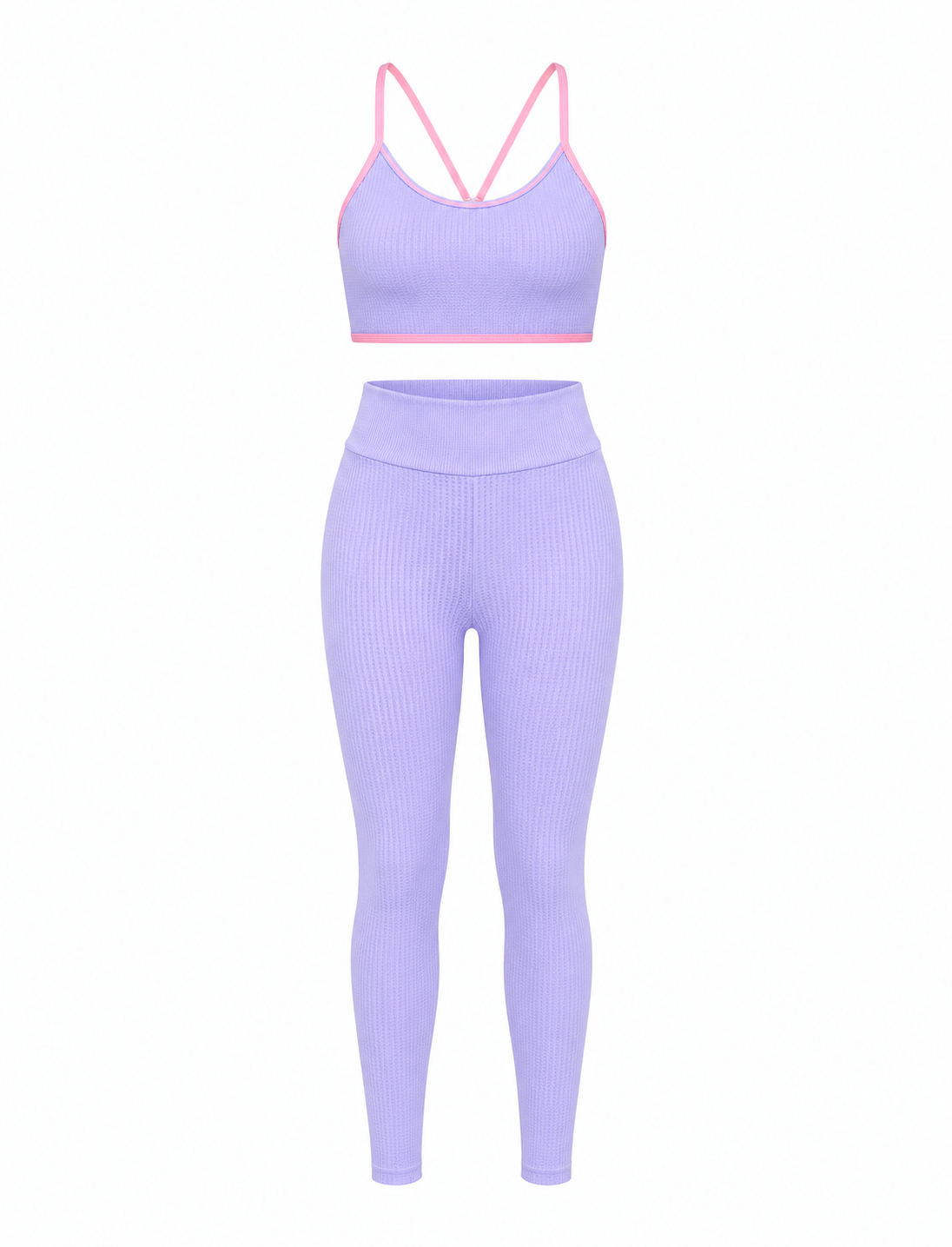 SET LEGGINS DOBLE REALCE Y TOP NACIONAL TELA GALLETA  Ref. Leggins 6007 – Top 3103
