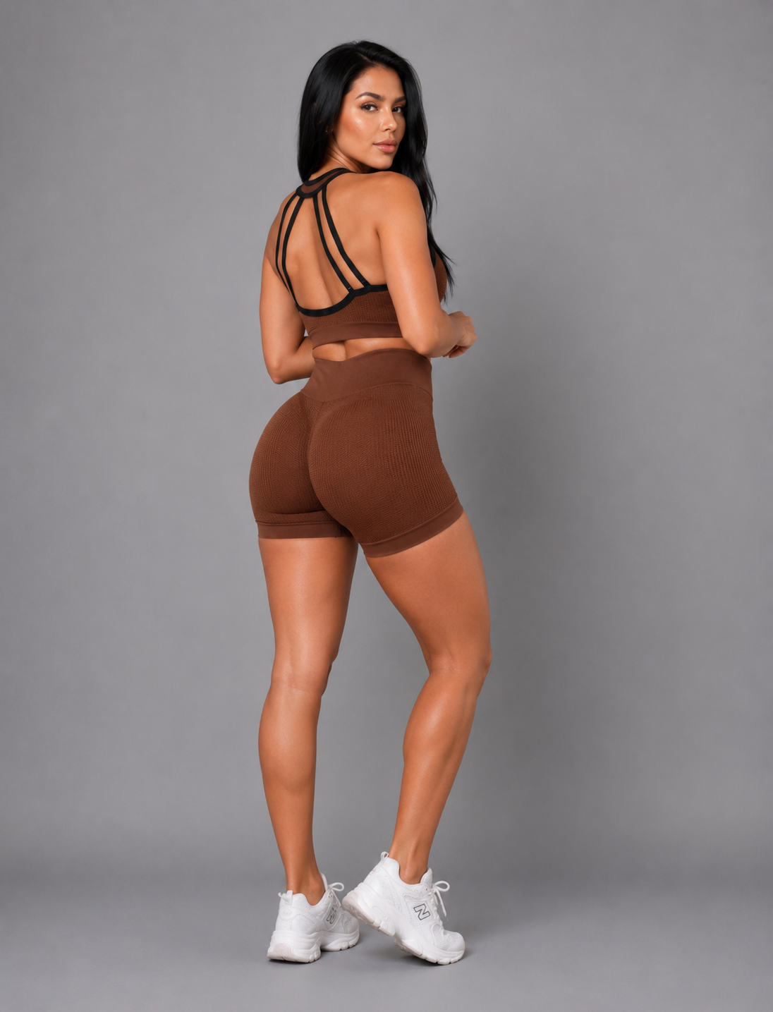 SET SHORT DOBLE REALCE Y TOP NACIONAL TELA GALLETA  Ref. Short 210 – Top 3104