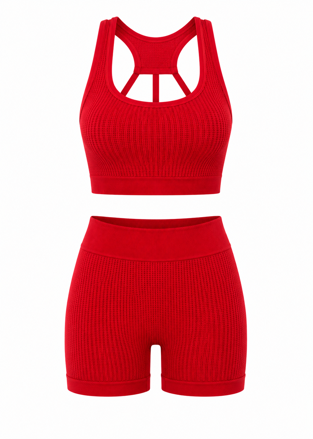 SET DE SHORT DOBLE REALCE Y TOP NACIONAL TELA GALLETA  Ref. Short 210 – Top 3052