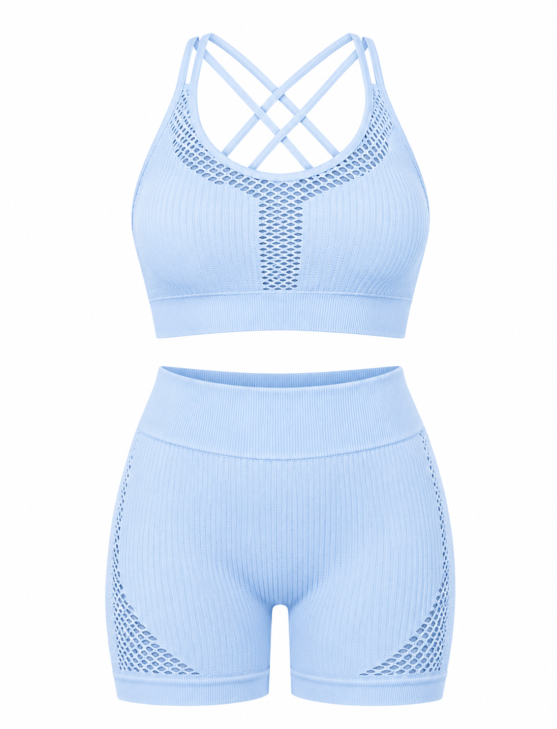 SET SHORT DOBLE REALCE Y TOP NACIONAL TELA GALLETA  Ref. Short 212 – Top 310