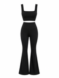 SET LEGGINS BOTA CAMPANA Y TOP CON ALMOHADILLAS  Ref. T147