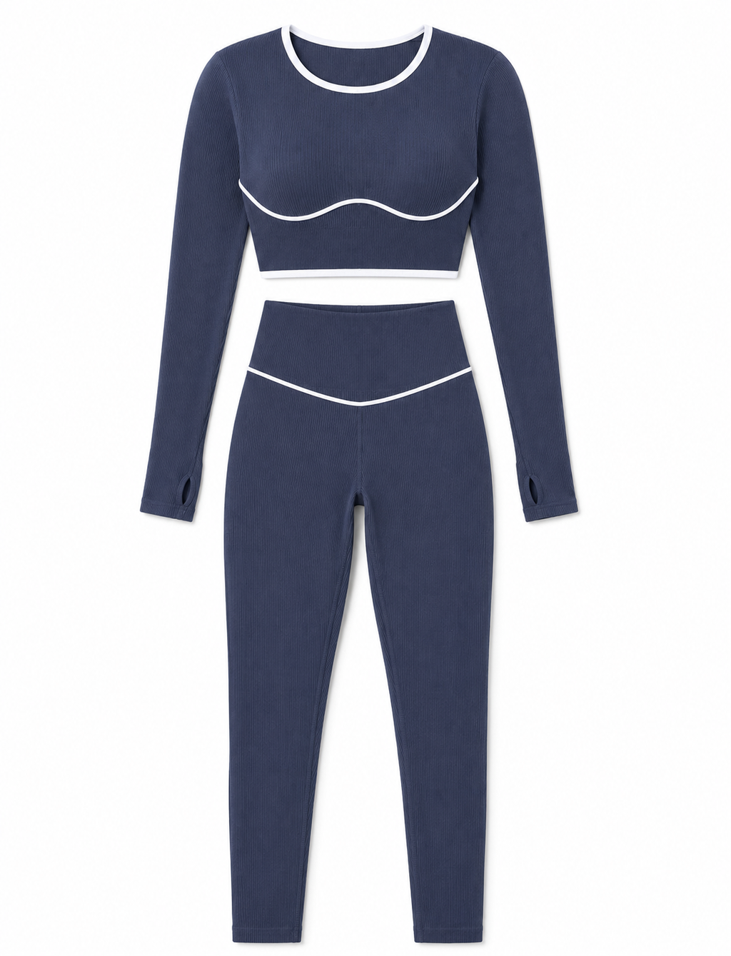SET LEGGINS SIN REALCE Y BUZO CON ESCOTE  Ref. T141