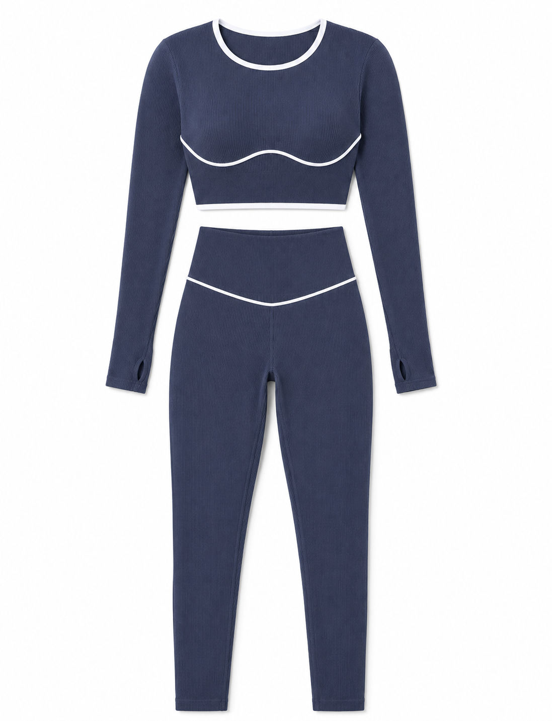 SET LEGGINS SIN REALCE Y BUZO CON ESCOTE  Ref. T141