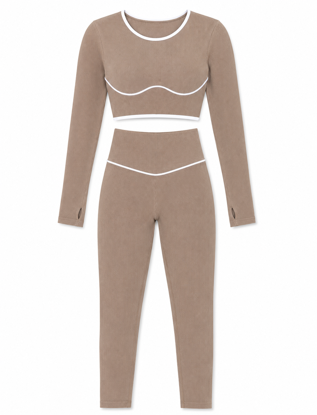 SET LEGGINS SIN REALCE Y BUZO CON ESCOTE  Ref. T141