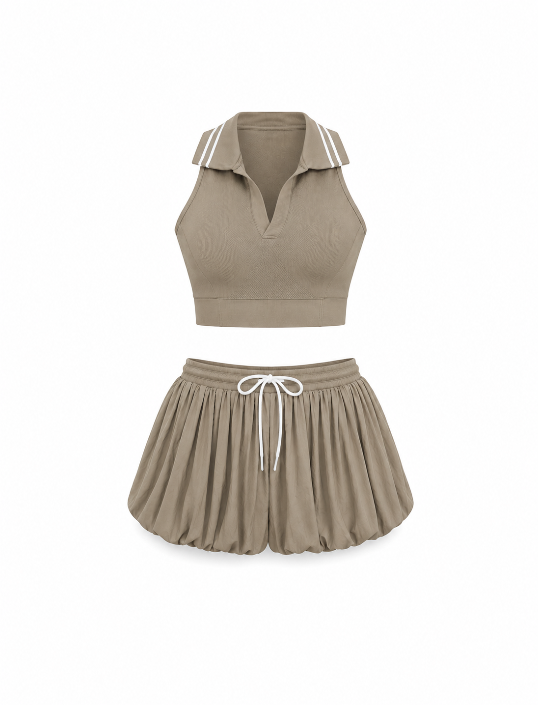 SET FALDA SHORT Y CAMISA CUELLO  Ref. 001