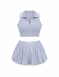 SET FALDA SHORT Y CAMISA CUELLO  Ref. 001