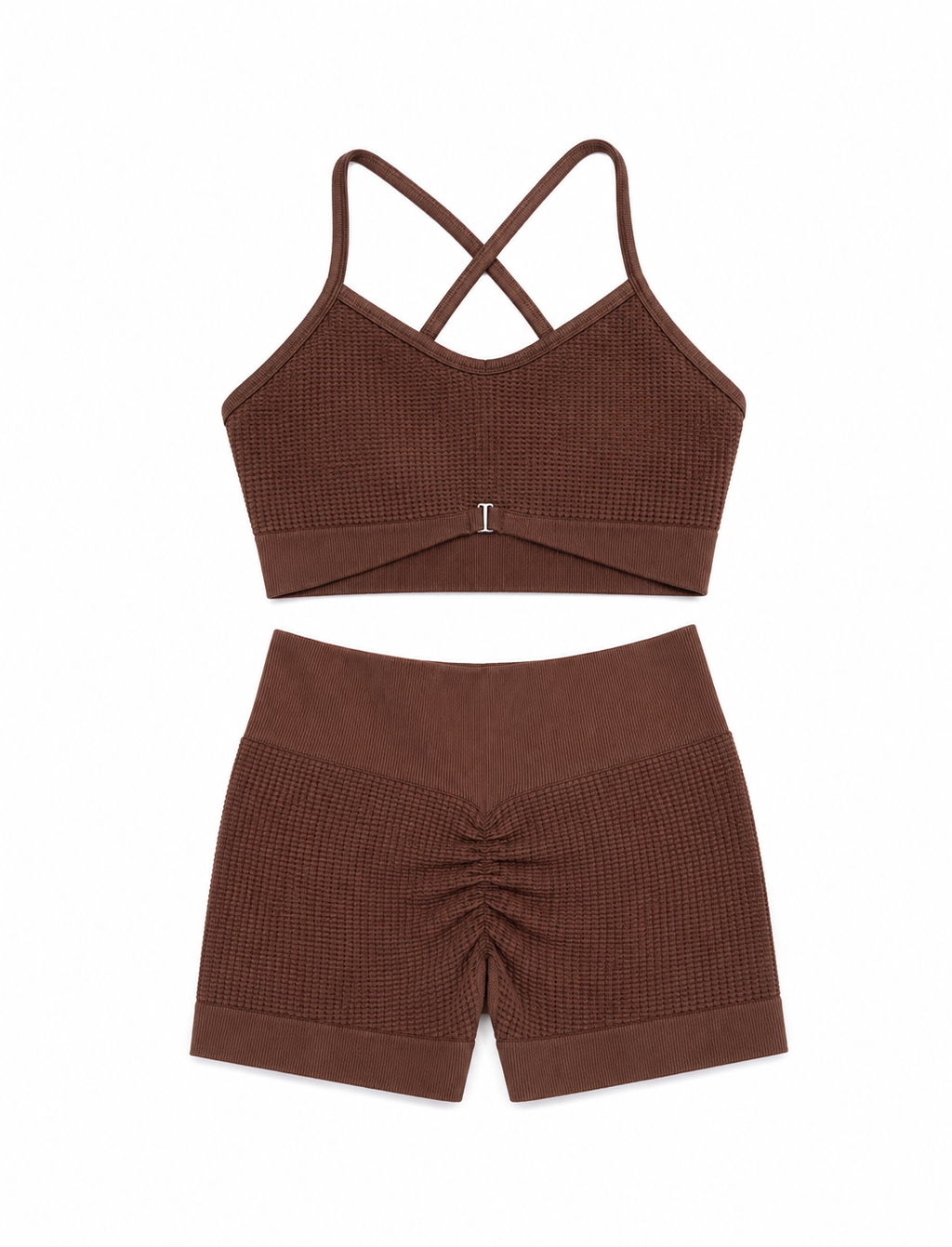SET SHORT DOBLE REALCE Y TOP TELA GALLETA  Ref. Top 3052 – Short 207