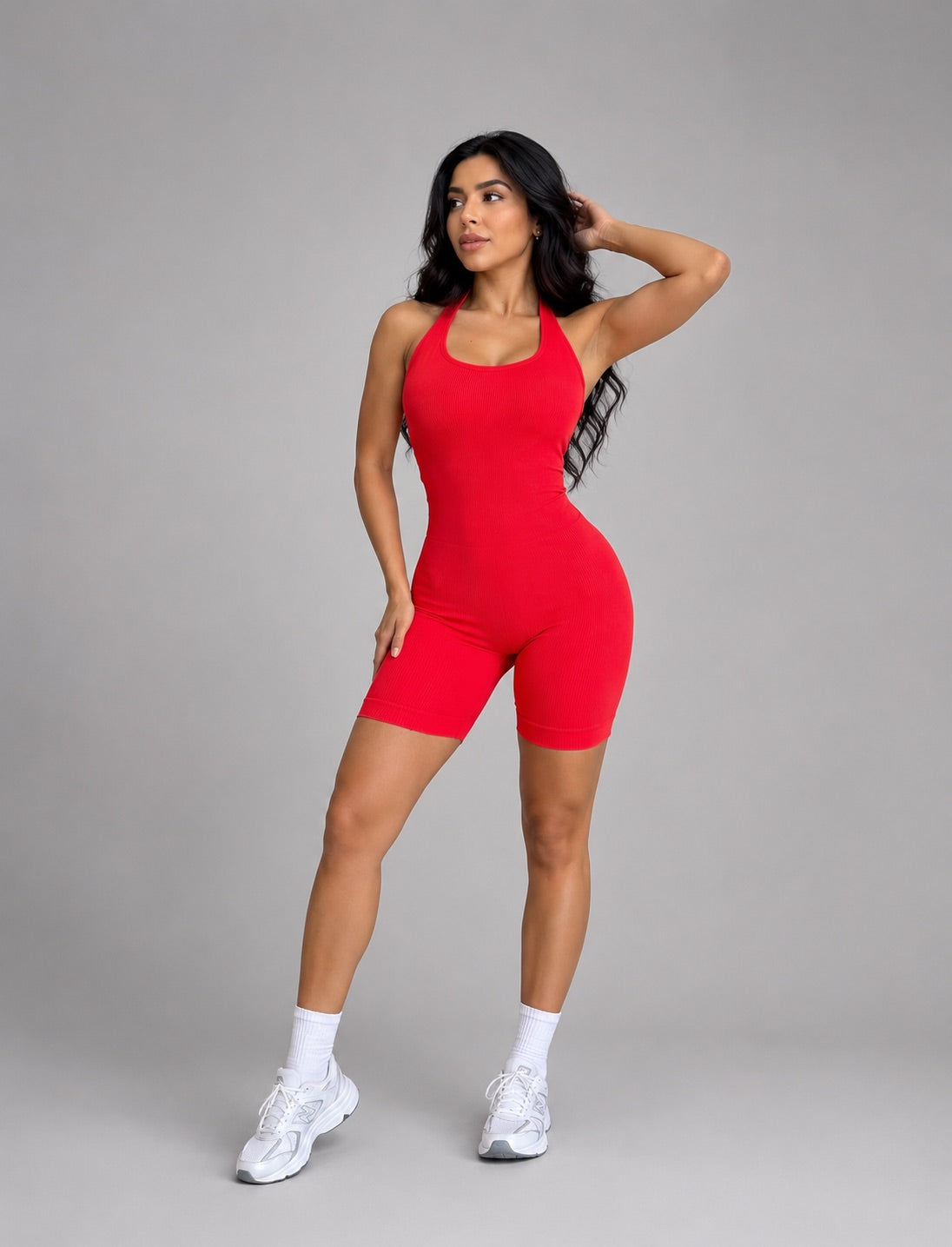 ENTERIZO DOBLE REALCE HALTER BÁSICO  Ref. 6353