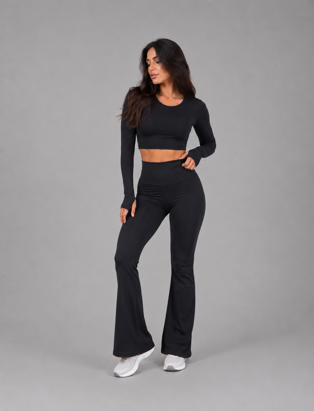 SET LEGGINS SIN REALCE BOTA CAMPANA Y BUZO  Ref. Buzo 2047 – Leggins 10461