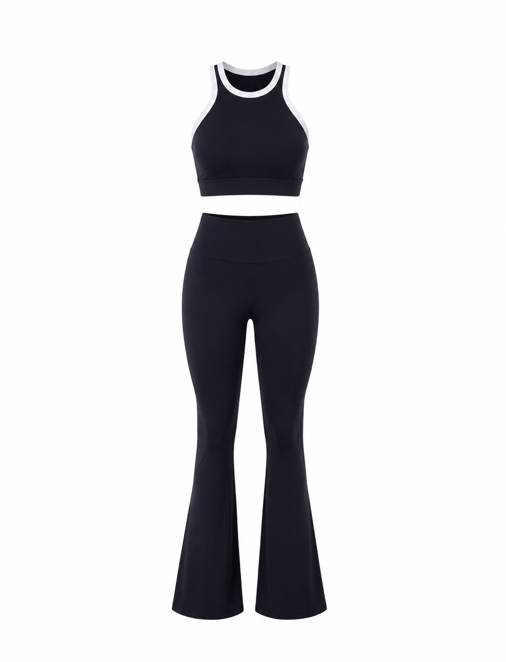SET LEGGINS DOBLE REALCE BOTA CAMPANA Y CAMISILLA CON SESGO  Ref. Camisilla 2030 – Leggins 1046