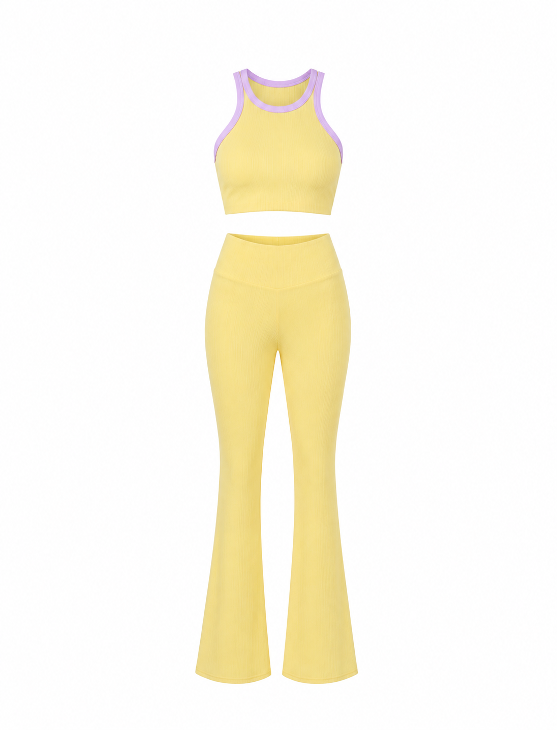 SET LEGGINS DOBLE REALCE BOTA CAMPANA Y CAMISILLA CON SESGO  Ref. Camisilla 2030 – Leggins 1046