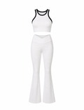 SET LEGGINS DOBLE REALCE BOTA CAMPANA Y CAMISILLA CON SESGO  Ref. Camisilla 2030 – Leggins 1046