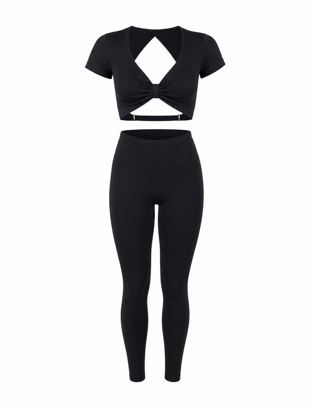 SET DE LEGGINS CON REALCE Y CAMISETA CON ESCOTE NACIONAL