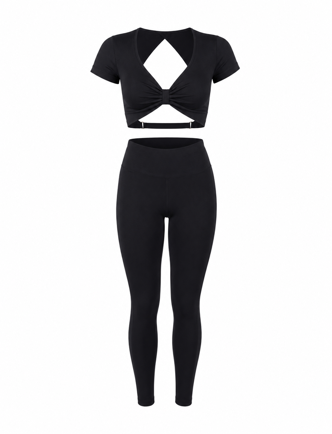 SET DE LEGGINS CON REALCE Y CAMISETA CON ESCOTE NACIONAL