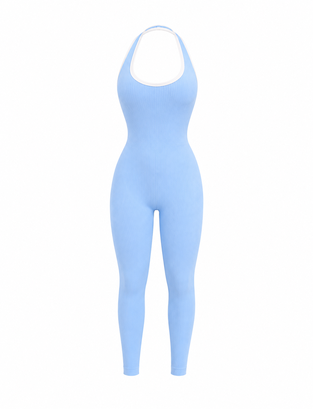 ENTERIZO DOBLE REALCE HALTER CON SESGO  Ref. 6341