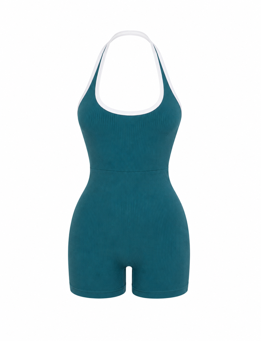 ENTERIZO DOBLE REALCE HALTER CON SESGO  Ref. 6351