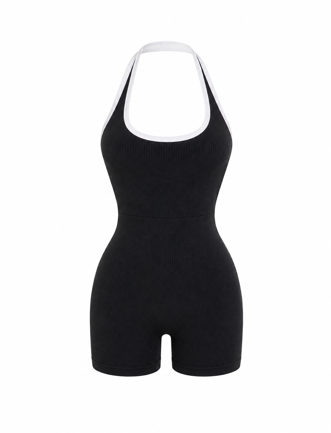ENTERIZO DOBLE REALCE HALTER CON SESGO  Ref. 6351