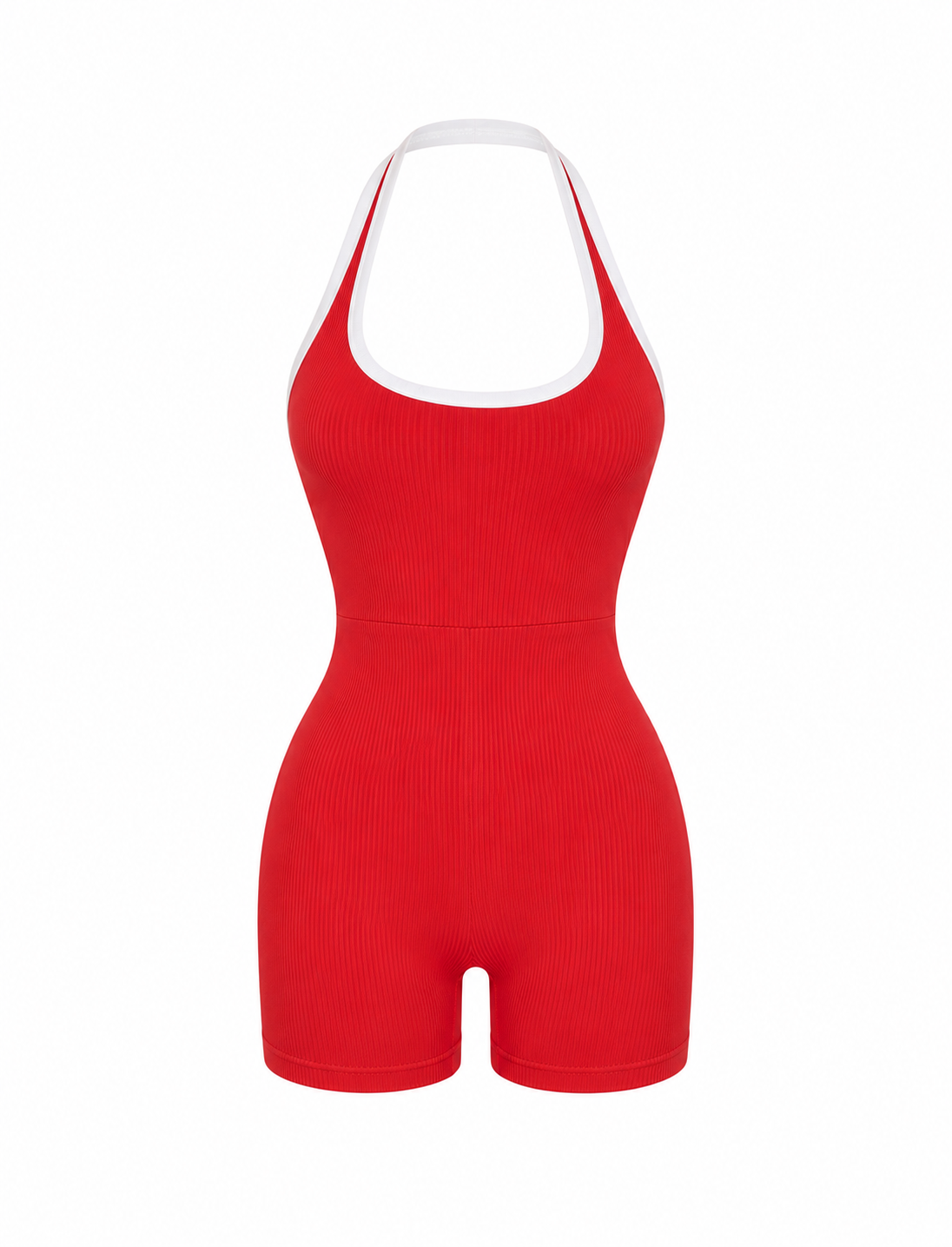 ENTERIZO DOBLE REALCE HALTER CON SESGO  Ref. 6351