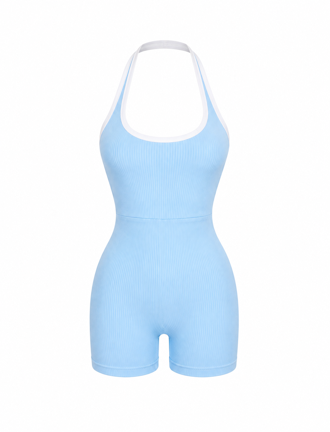 ENTERIZO DOBLE REALCE HALTER CON SESGO  Ref. 6351