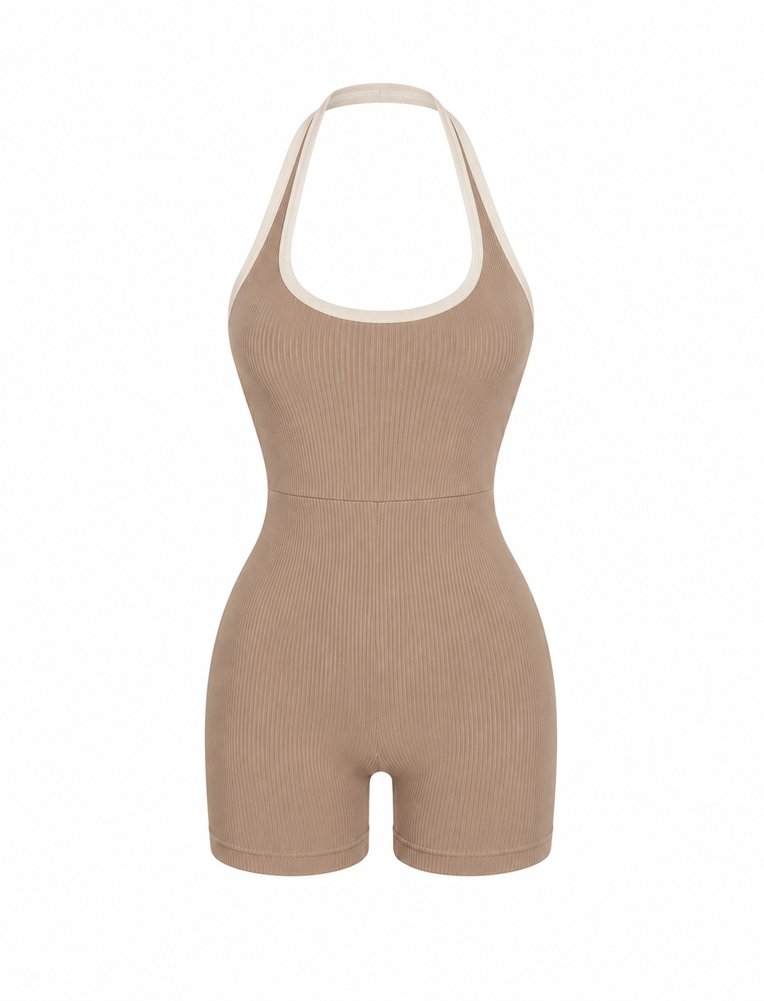 ENTERIZO DOBLE REALCE HALTER CON SESGO  Ref. 6351