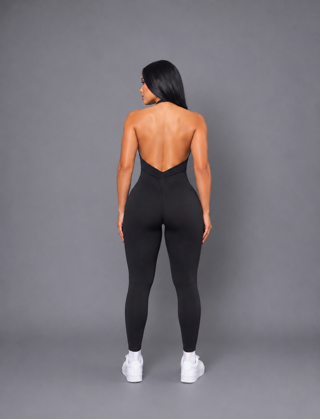 ENTERIZO HALTER DOBLE PUSH CON SESGO  Ref. 6033