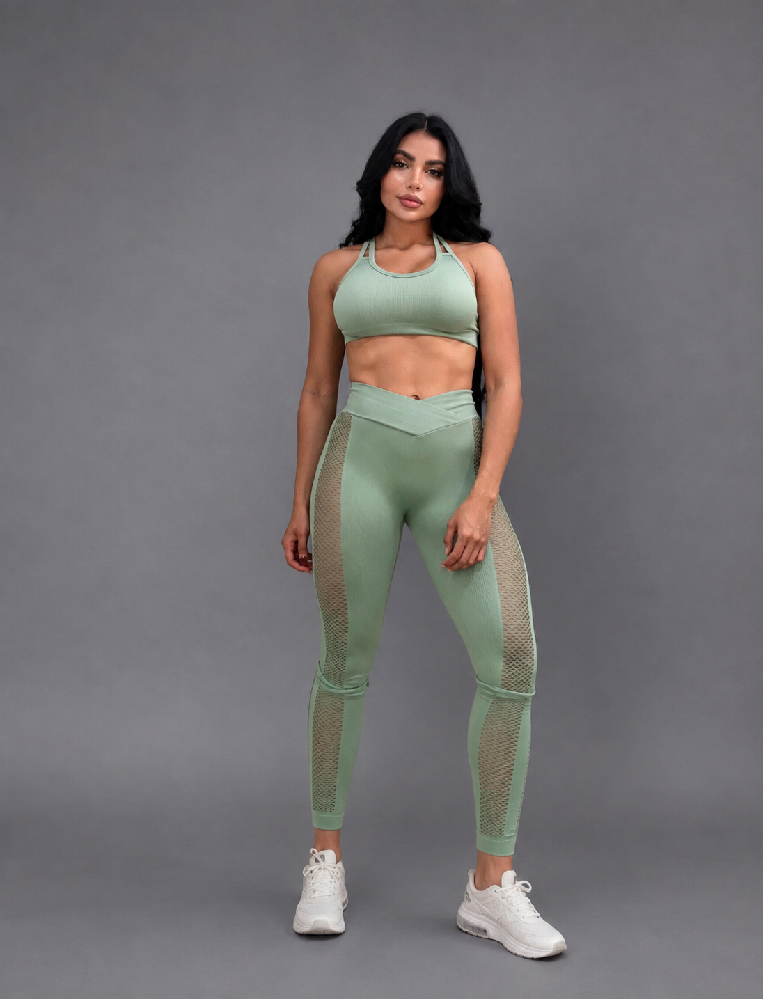 LEGGINS DOBLE REALCE CON BUCOS NACIONAL  Ref. 608