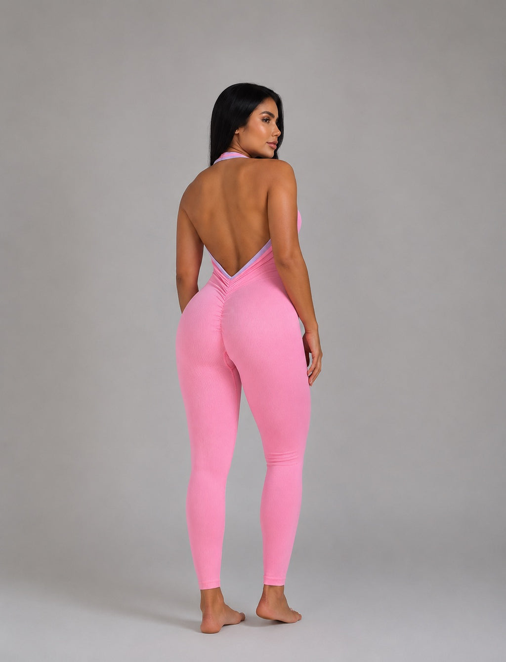 ENTERIZO DOBLE PUSH UP HALTER CON SESGO  Ref. 634
